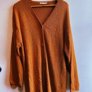 Burnt Orange Long Cardigan